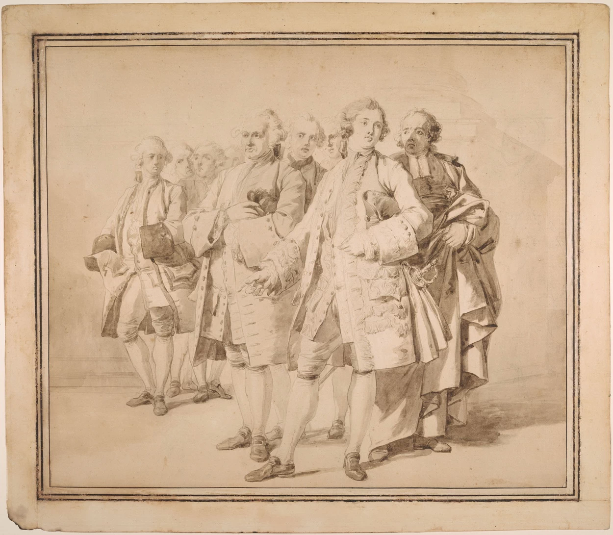 Un gruppo di eleganti signori